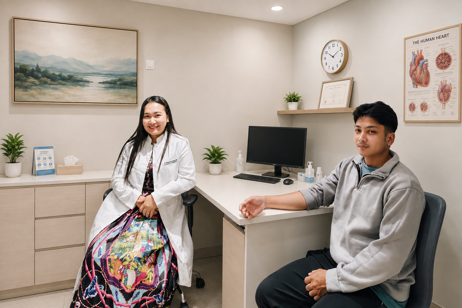 Doctor attending to a patient